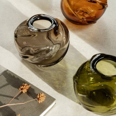 Water Swirl Vase Rund